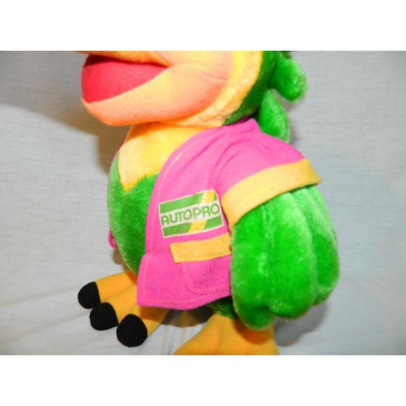 Vintage Napa AUTOPRO plush Mascot Parrot Bird 13" Prismo Advertising Stuffed - Picture 2 of 4